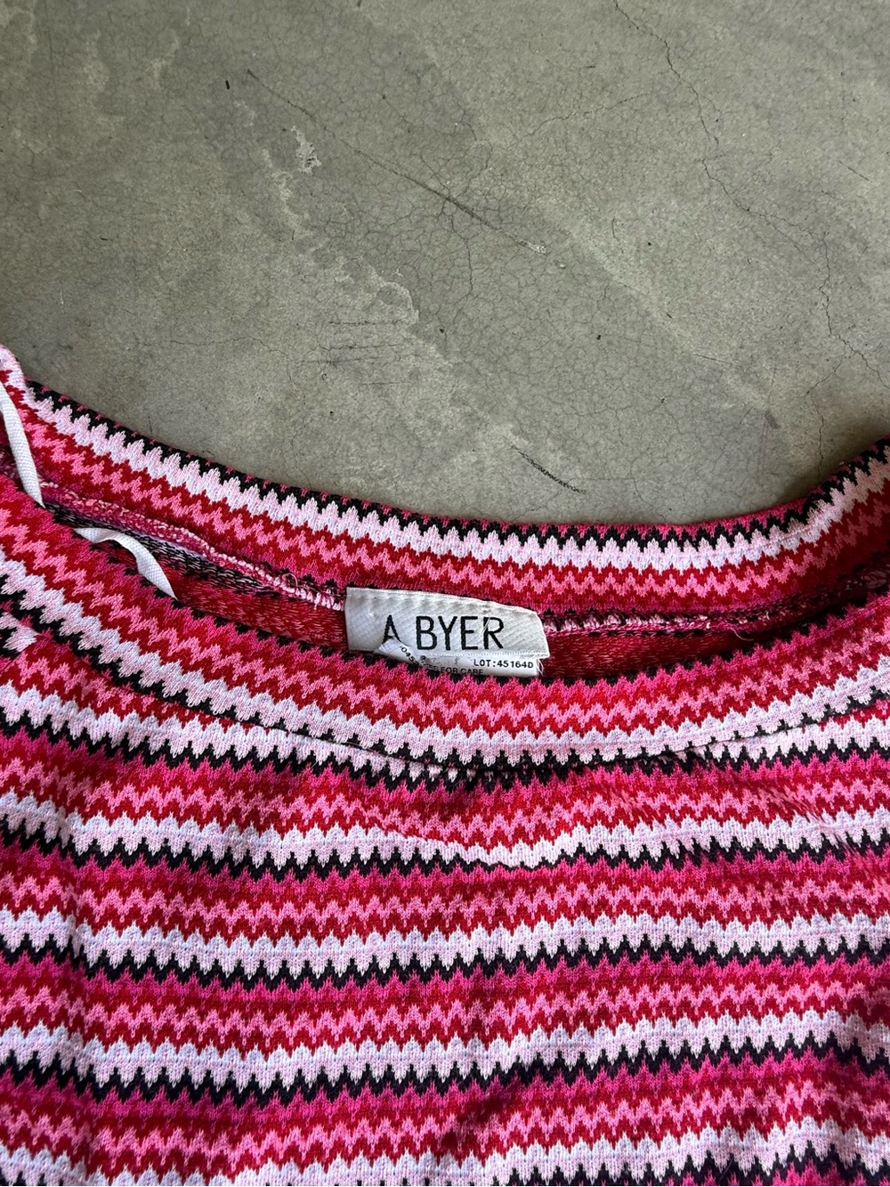 A. Byer Pink and White Striped Knit Cap Sleeve Tank - Picture 2 of 4
